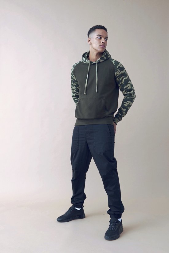 'Baseball Hoodie' Classic Bleu Foncé/Gris Grijs Just Hoods - XXL