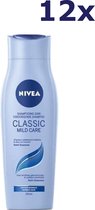 12x Nivea Shampoo - Classic Mild Care 250 ml