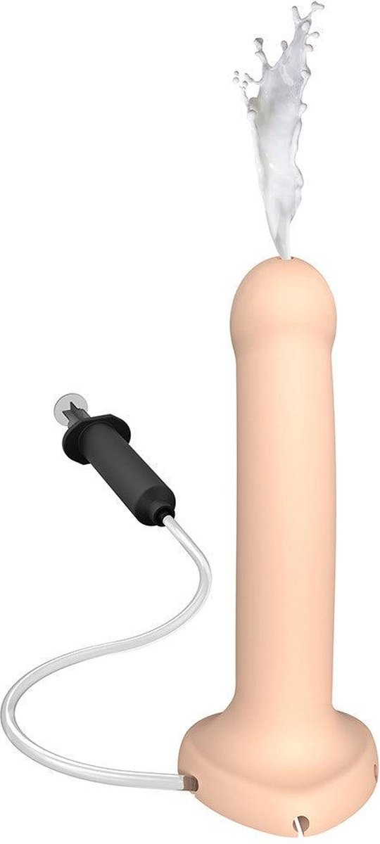 Goedkoopste Strap-On-Me - Semi-Realistische Spuitende Dildo Sperma Vanille L