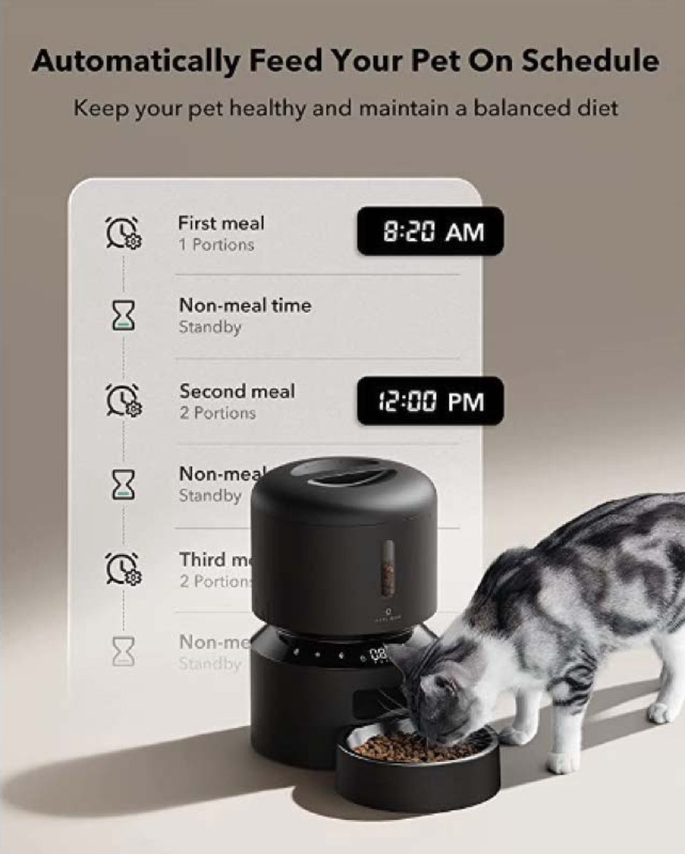 PETLIBRO Voederautomaat voor katten, natvoerautomaat met halfgeleiderkoeling, 2,4 GHz wifi smart app-bediening, 3 dagen echte versheid, voor katten en honden