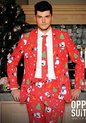 OppoSuits Christmaster - Heren Kostuum - Rood - Kerstpak - Maat 56