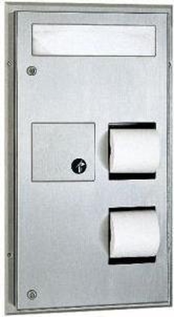Bobrick 3 in 1 zetel-covers-, toiletpapier dispenser en maandverband verwijdering
