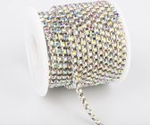 Strass ketting lint 1 meter steentjes touw diamantjes crystal naaien knutselen versieren glitter