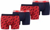 Puma Boxershort 4 pack Infinity Logo Red Blue