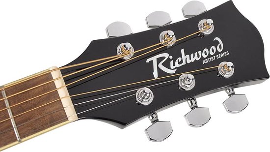 Richwood Semi Acoustic Guitare Électrique Artist Series avec Plectre, Accordeur /