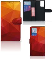 Book Case geschikt voor Xiaomi Redmi Note 10 Pro Polygon Red