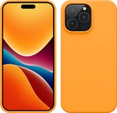 kwmobile telefoonhoesje geschikt voor Apple iPhone 14 Pro Max - Hoesje met siliconen coating - Smartphone case in fruitig oranje