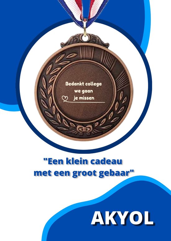 Akyol Bedankt Collega We Gaan Je Missen Medaille Bronskleuring akyol-bedankt-collega-we-gaan-je-missen-medaille-bronskleuring