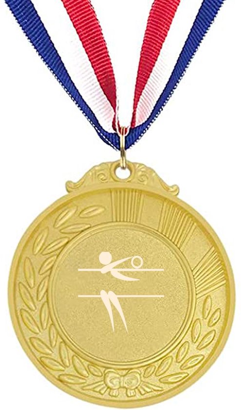 Akyol - volleybal medaille goudkleuring - Volleybal - beste volleybal speelster - gegraveerde sleutelhanger - cadeau - gepersonaliseerd - volleybal cadeau - sport - sleutelhanger met naam