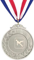 Akyol - schaatsen medaille zilverkleuring - Schaatsen - beste schaatser - sport - gegraveerde sleutelhanger - ice skates - cadeau - gepersonaliseerd - accessoires - sleutelhanger met naam