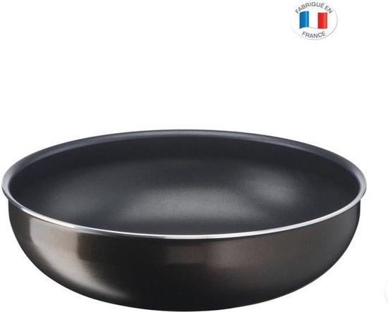Ingenio expertise noir wok 28cm + 1 poignée amovible induction