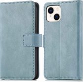 Coque pour iPhone 15 avec porte-cartes - Bookcase de Luxe iMoshion - Bleu clair