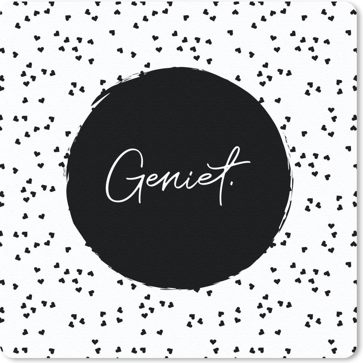 Muismat 30x30 cm - Mousepad Quotes - Geniet - Zomer - Tekst - Muismatten