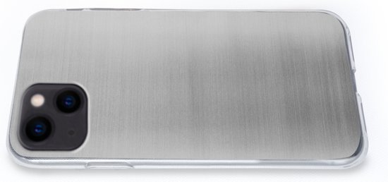 Coque iPhone 13 mini - Impression métallique - Argent - Ligne - Grijs - Structure - Siliconen Phone Case