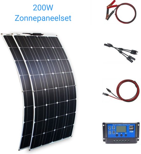 Ensemble complet de panneaux solaires de 200 W - Plug and Play