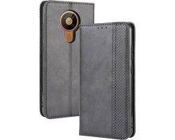 Coverup Hoesje - Geschikt voor Nokia 5.3 Hoesje - Coverup Vintage Style Book Case - Zwart
