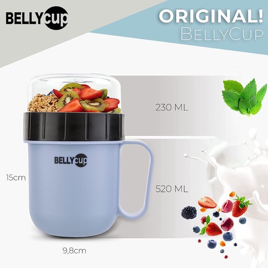 Go Muesli Cup To Go, 4 pièces, 100 % sans BPA, tasse à yaourt avec