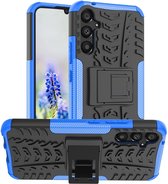 Coverup Rugged Kickstand Back Cover - Geschikt voor Samsung Galaxy A34 Hoesje - Blauw