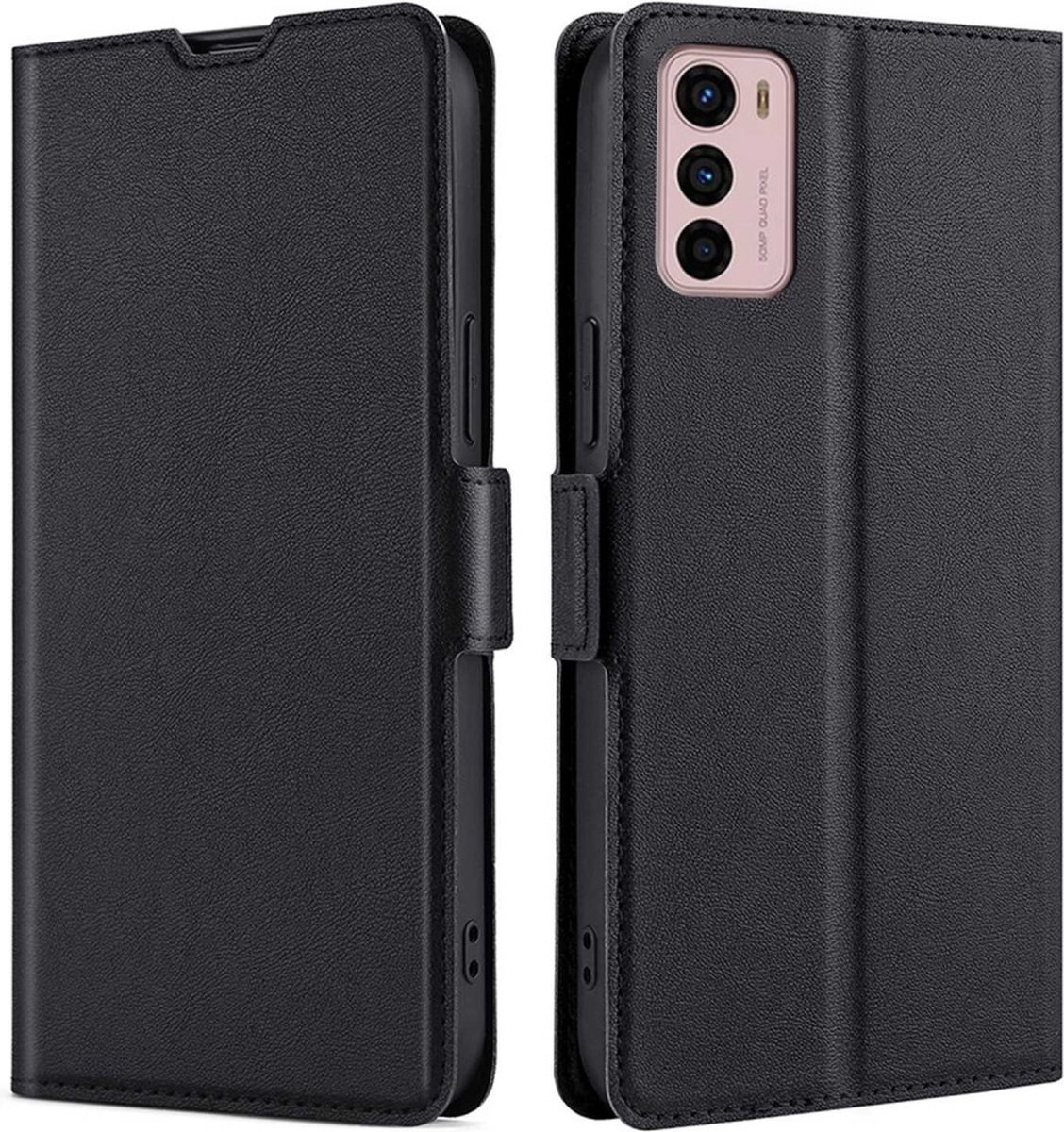 Coverup Hoesje - Geschikt voor Motorola Moto G42 Hoesje - Coverup Folio Book Case - Zwart