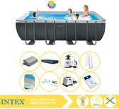 Intex Ultra XTR Frame Zwembad - Opzetzwembad - 549x274x132 cm - Inclusief Filterzand, Stofzuiger, Zoutsysteem en Zout