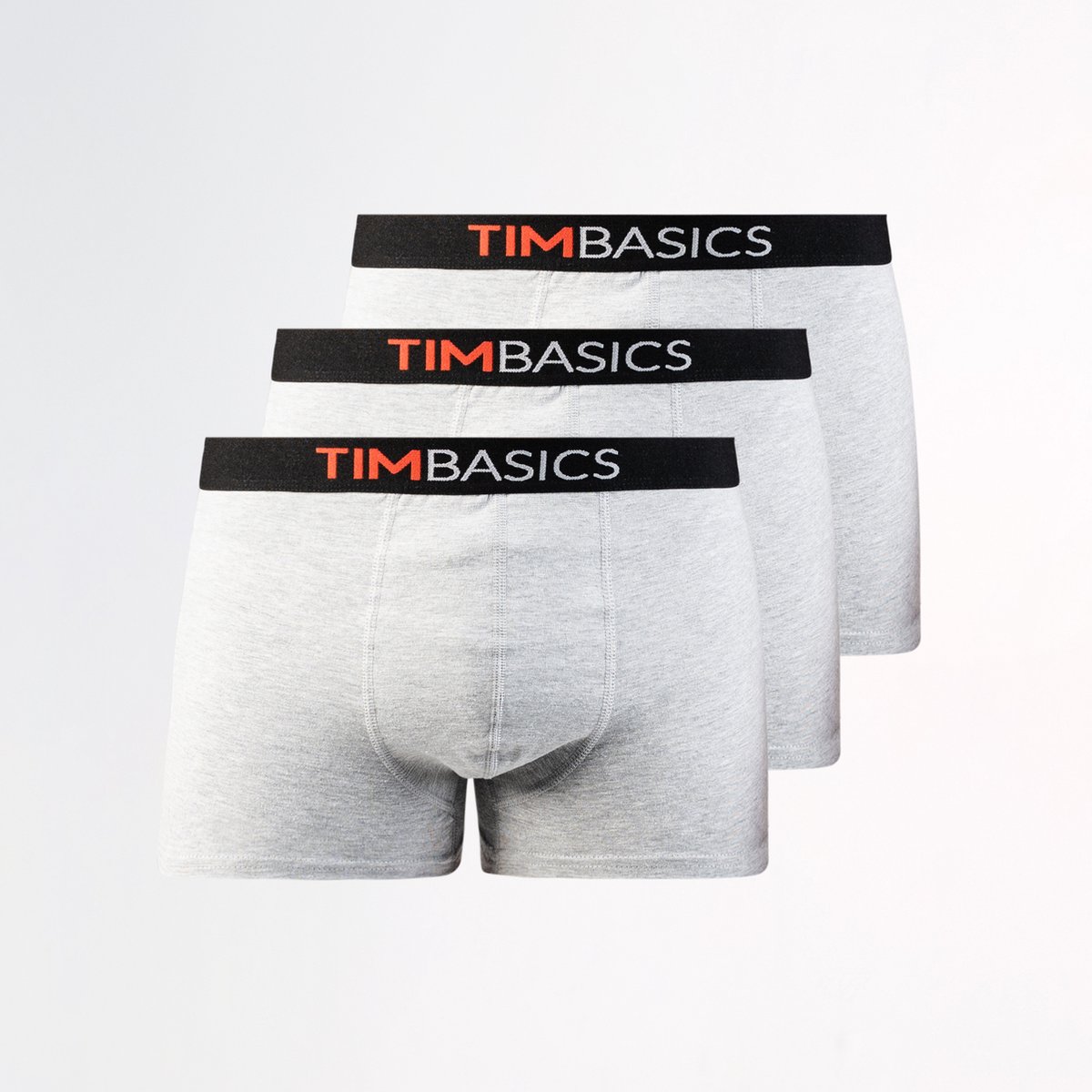 TimBasics - Heren boxershorts 3 pack - Grijs – XXXL - Heren ondergoed