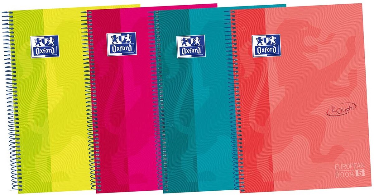 Carnet Oxford European Book 5 Multicolore Microperforé A4 5 Pièces