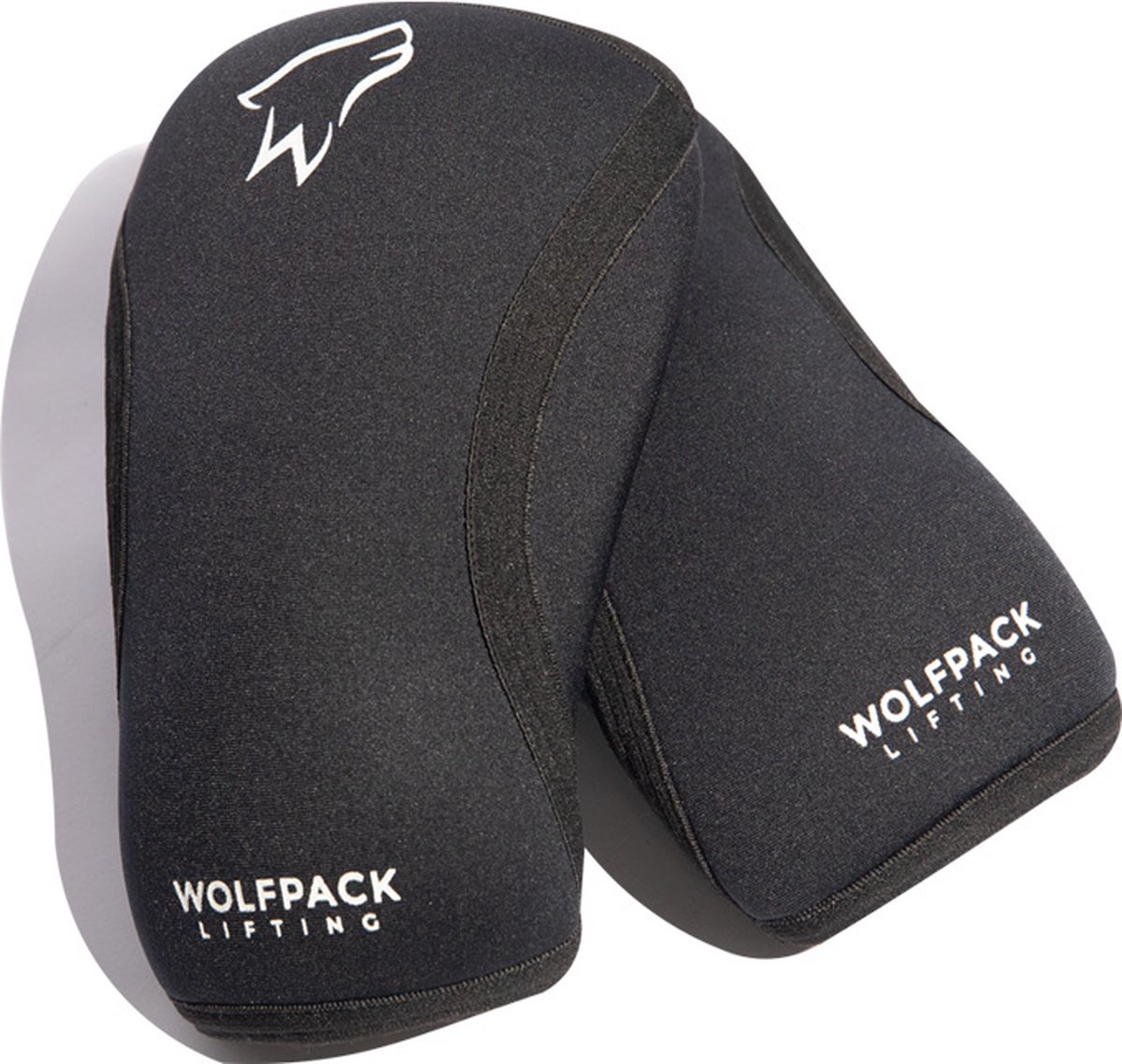 Wolfpack Lifting - Knee Sleeves - Knie Brace - Fitness - Krachttraining - Squatten - Maat XL - Zwart/wit - 2 stuks