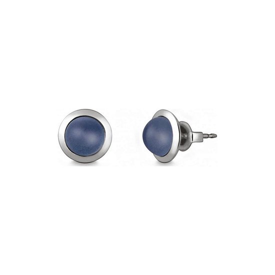 Quinn - zilveren oorstekers met chalcedoon - 036838915