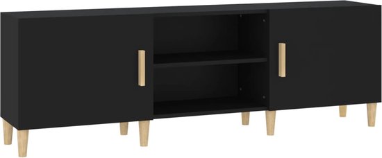 vidaXL-Tv-meubel-150x30x50-cm-bewerkt-hout-zwart