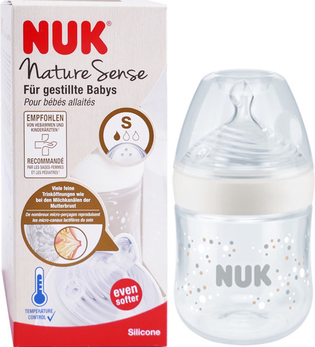 Nuk Biberon Nature Sense 150ml - Blanc 