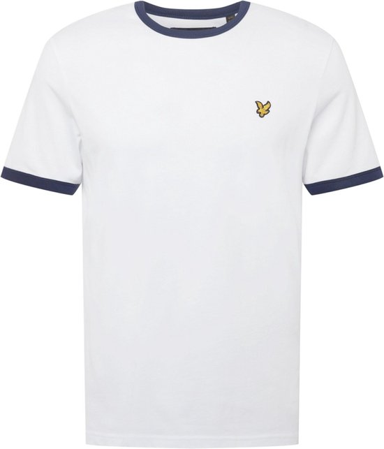 Lyle & Scott Ringer T-shirt Polo's & T-shirts Heren - Polo shirt - Wit - Maat XS