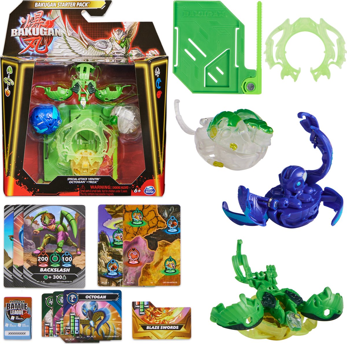 Bakugan 2023 Special Attack Dragonoid, Nillious & Hammerhead 3-Figure  Starter Pack [Includes Online Roblox Game Code!]