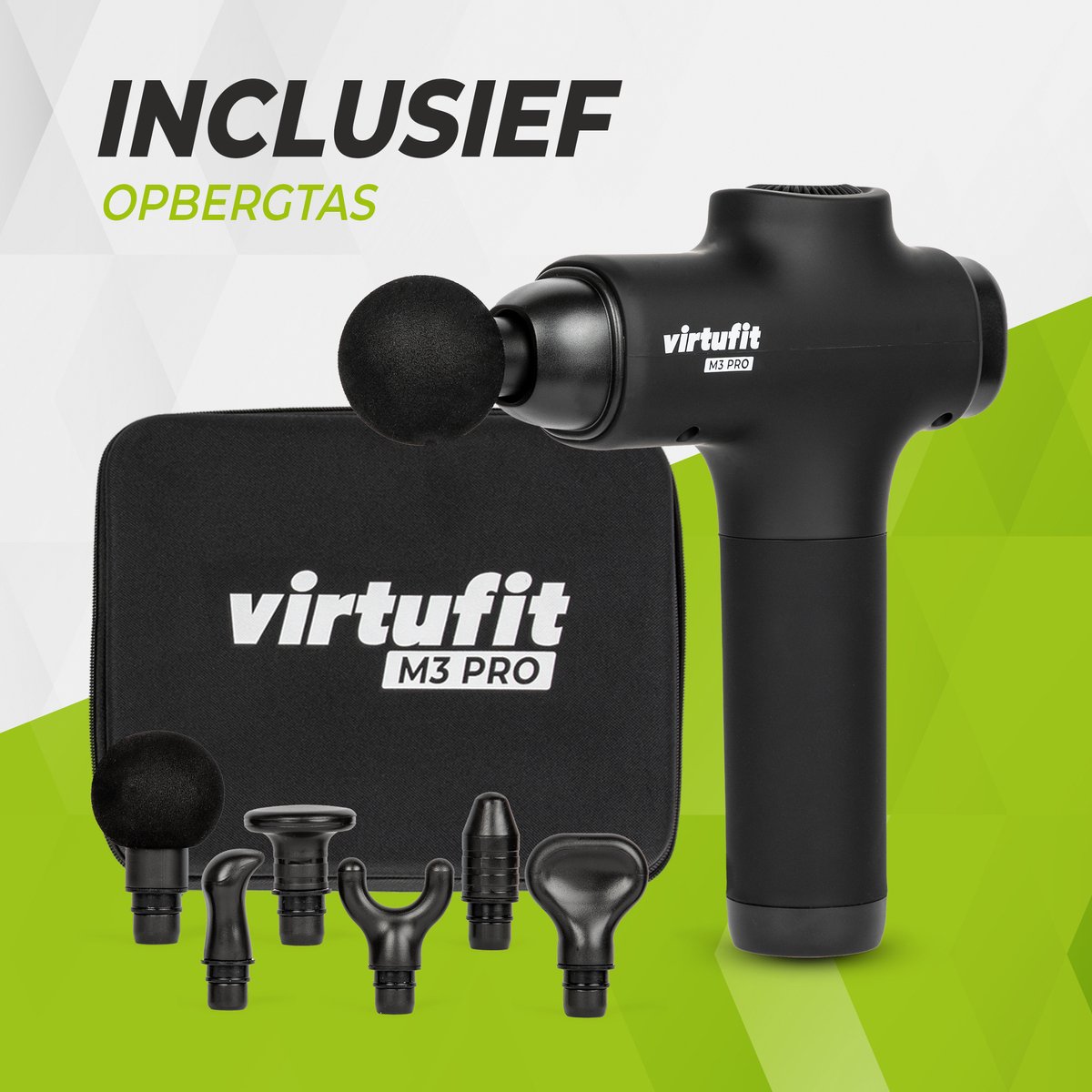 VirtuFit M3 Pro Massage Gun met 6 Opzetstukken en - afbeelding 3