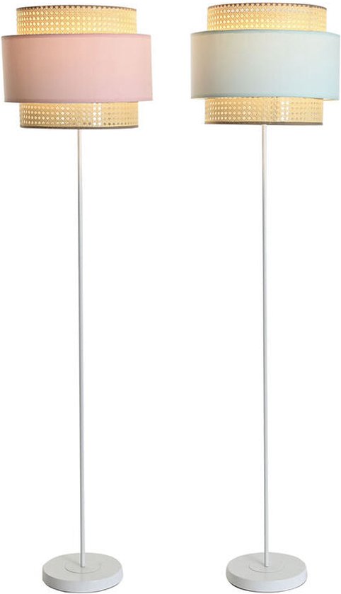 Vloerlamp DKD Home Decor 38 x 38 x 154 cm Roze Metaal Groen 220 V 50 W (2 Stuks)