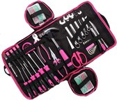 Home Pink 120-tas gereedschapsset in een tas, voor thuisgebruik