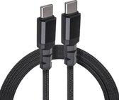 Maclean- 2x Kabel USB-C 100W - 5A- 1m - Zwart