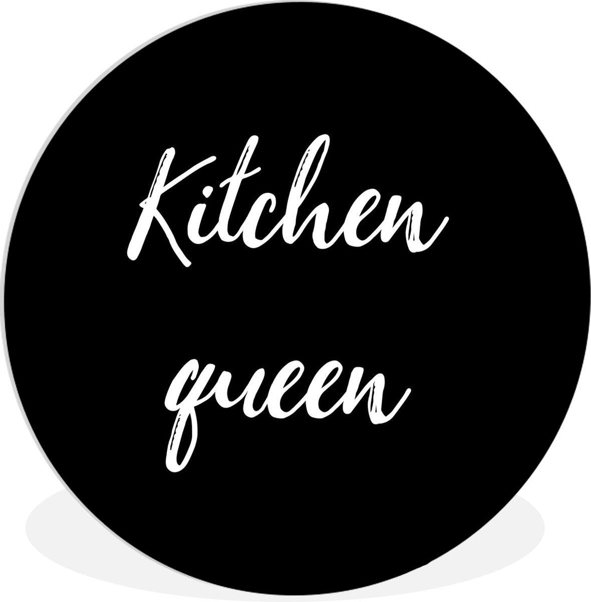 WallCircle® Wandcirkel 30x30 cm - Muurcirkel Quotes - Kitchen Queen - Vrouwen - Inductiebe