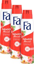 3x Fa Deodorant Spray Paradise Moments 150 ml