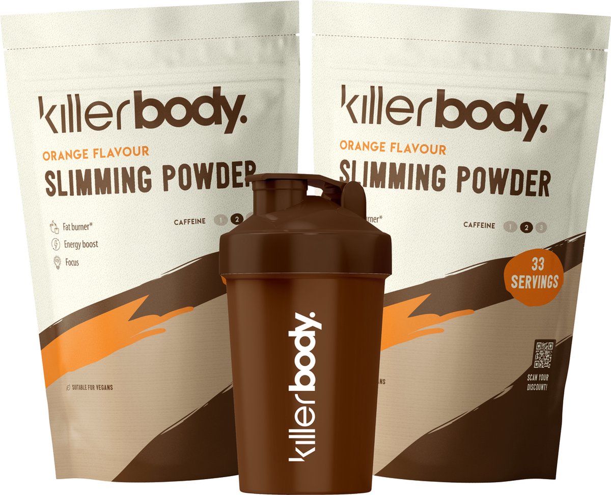 Killerbody Fatburner Voordeelpakket + Shaker - Orange & Orange - 1200 gr