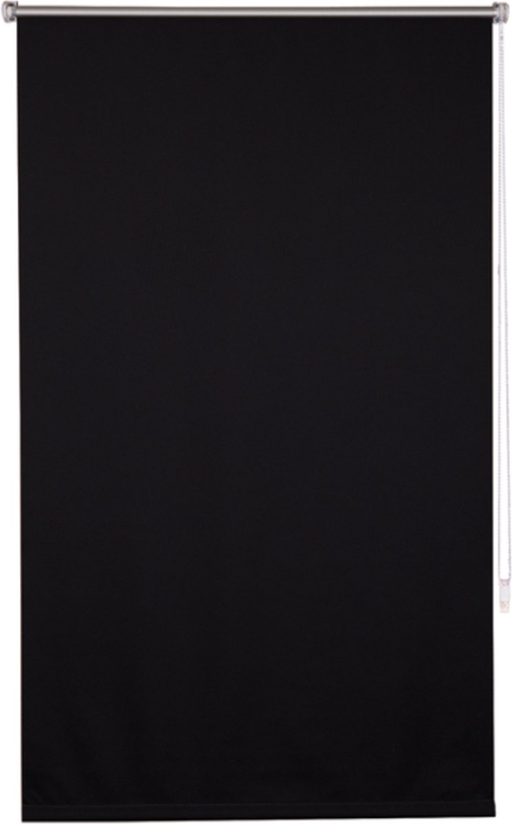 Happyment Luxe Rolgordijn Zwart - 50x160cm - Rolgordijnen verduisterend - Luxaflex - Isolerend - Zonder of met boren
