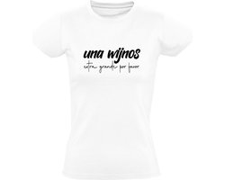 Una Wijnos extra grande por favor Dames T-shirt | wijn | wijnen | spanje | ibiza | mallorca | spaans | mexico | vakantie | Shirt