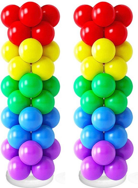 Joya Party® 2 Pièces Pilier pour Ballons avec Support 160 CM avec  Accessoires de... | bol.com