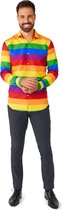 Suitmeister Rainbow - Chemise Homme - Pride Arc-en-ciel - Fierté, Carnaval, Halloween - Taille : M
