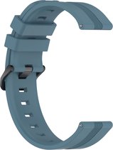 Siliconen bandje - geschikt voor Samsung Galaxy Watch 6 / Watch 6 Classic / Watch 5 / Watch 5 Pro / Watch 4 / Watch 4 Classic / Watch 3 41 mm / Active / Active 2 / Watch 42 mm - steenblauw
