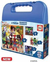 EDUCA - Set van 4 Puzzels - Spidey Briefcase