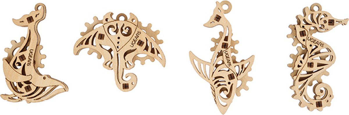UGEARS 3D Modelbouw - U-Fidget - Pacific Ocean - Mechanisch Bouwpakket Hout - Educatief Speelgoed — afbeelding 16