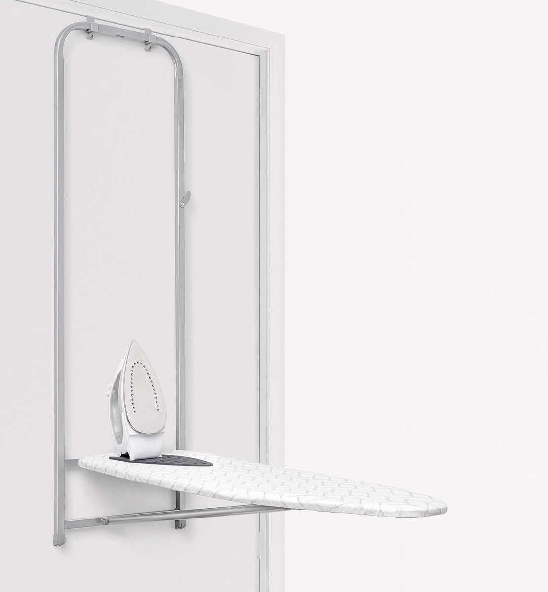 Bol.com Strijkplank opslagruimte siliconen grijs 33x110 cm - Muur Deur Kast 5x133x385 cm aanbieding