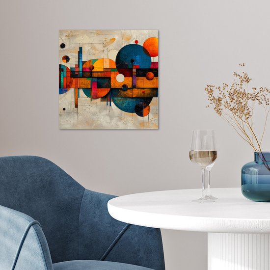 Affiche 30x30 cm - Art - Coloré - Moderne - Formes - Posters - Décoration de chambre - Décoration murale salon - Décoration murale chambre