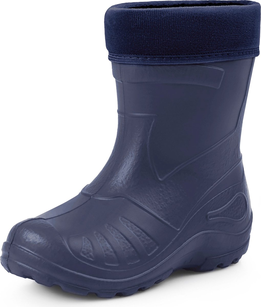 Ladeheid LA-KL-050 Kinder Regenlaarzen - Rubber - met Binnenschoen - EVA - Wasbare Binnenschoen - Donkerblauw - 27