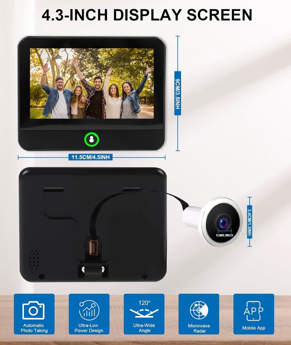 Caméra Canalisation VEVOR avec Écran LCD HD 10,9 cm (4,3), Caméra d